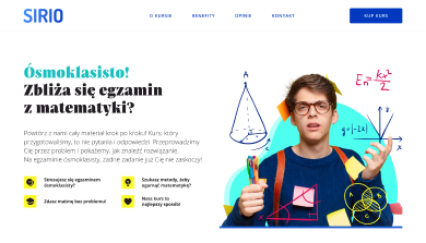 Sirio educational platform landing page designed by Sensi Labs