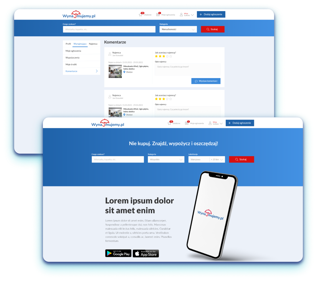Rental Platform ready-made project screenshot